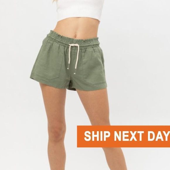 Drawstring Linen Short - Linen Short - Breathable - Breathable Short - Picture 1 of 5